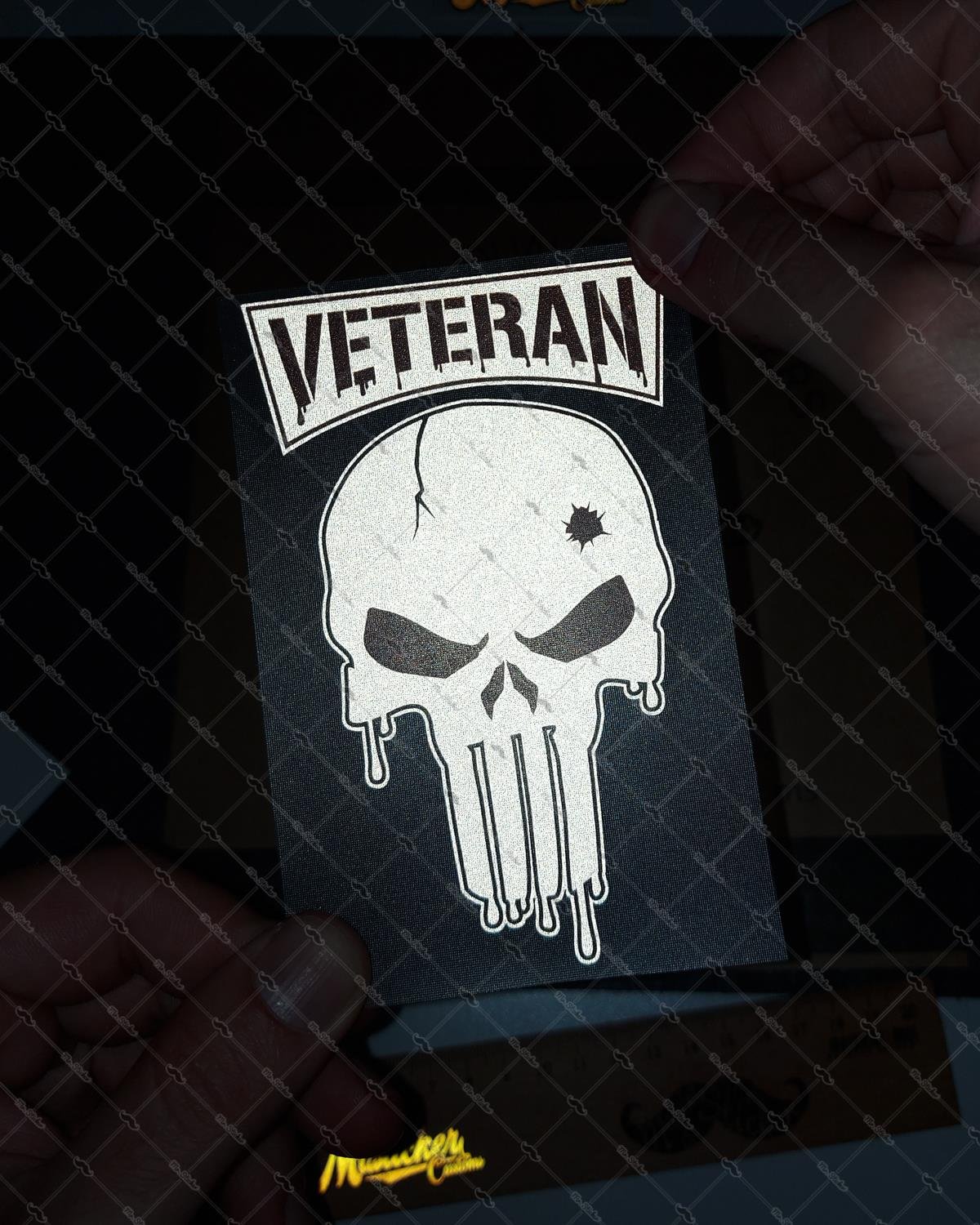 RFHLM172 Reflektif Veteran SS Kurukafa Etiketi
