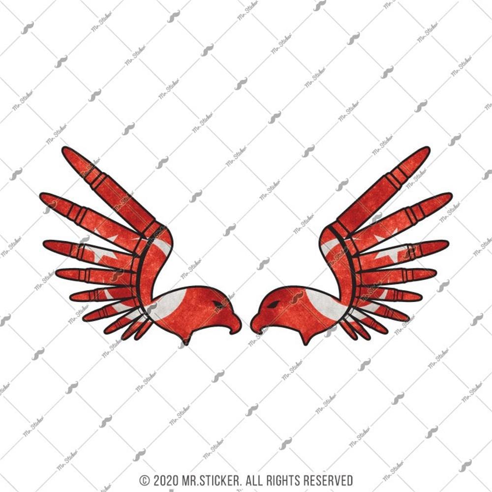 RFHLM174 Reflektif Ay Yildiz Desenli Kartal Etiketi - 2li Simetrik Set