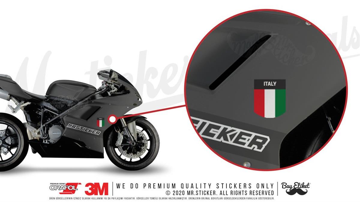 RFHLM177 Reflektif Italy Yazili Etiket