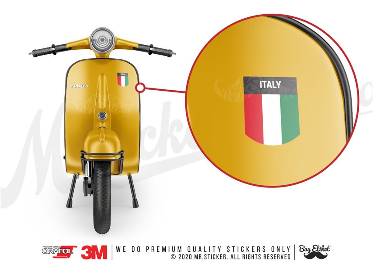 RFHLM177 Reflektif Italy Yazili Etiket