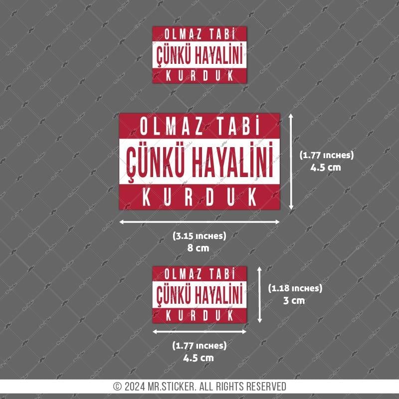 RFHLM192 V2 Olmaz Tabi Yazili Etiket Seti