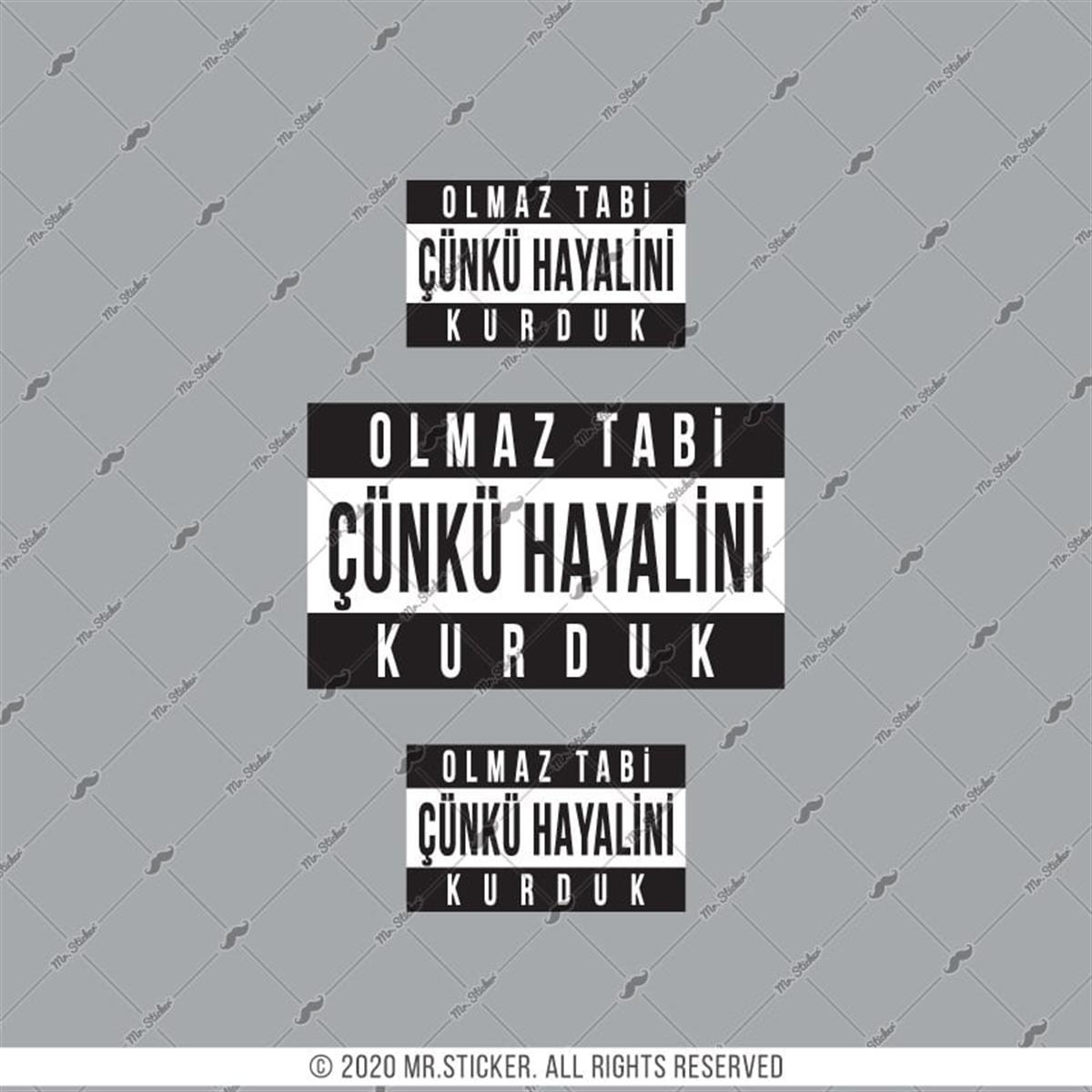 RFHLM192 V2 Olmaz Tabi Yazili Etiket Seti