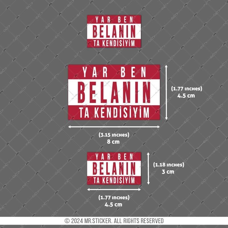 RFHLM193 V2 Ben Belanin Kendisiyim Yazili Etiket Seti