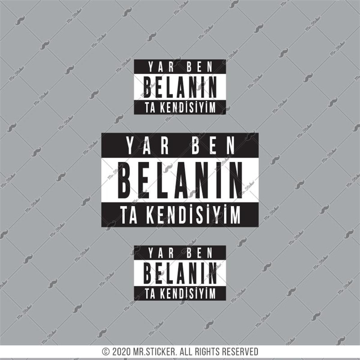 RFHLM193 V2 Ben Belanin Kendisiyim Yazili Etiket Seti