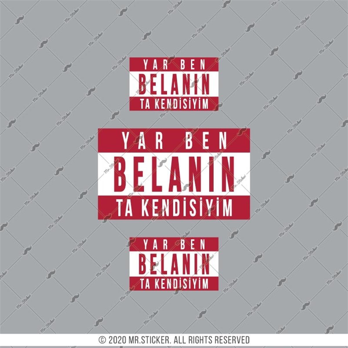 RFHLM193 V2 Ben Belanin Kendisiyim Yazili Etiket Seti