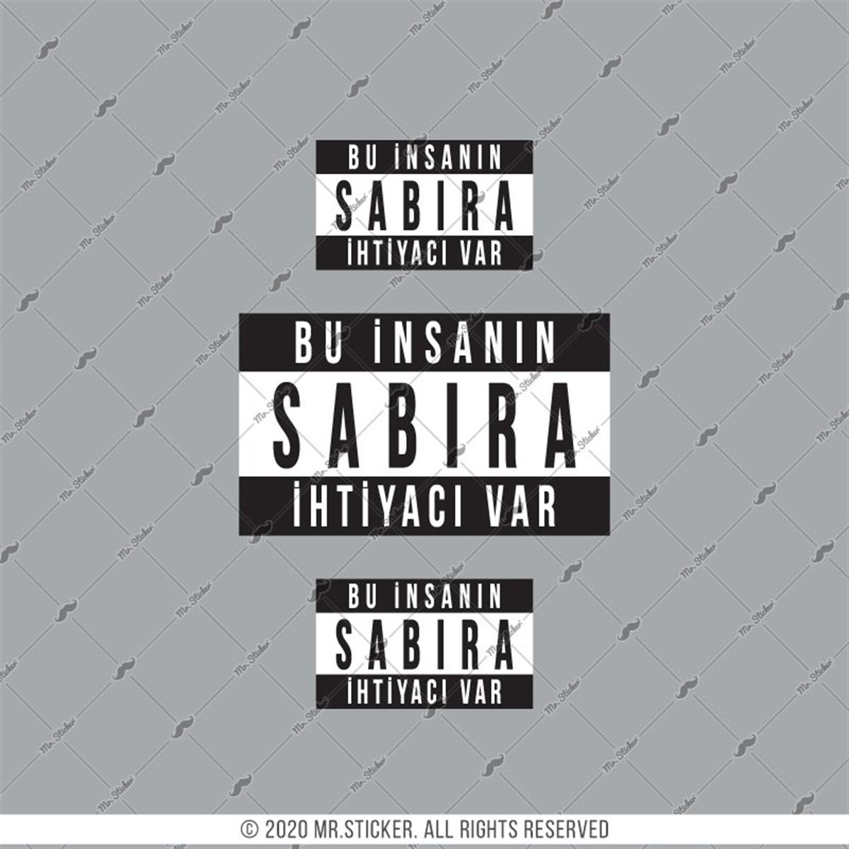 RFHLM195 V2 Sabira Ihtiyaci Var Yazili Etiket Seti