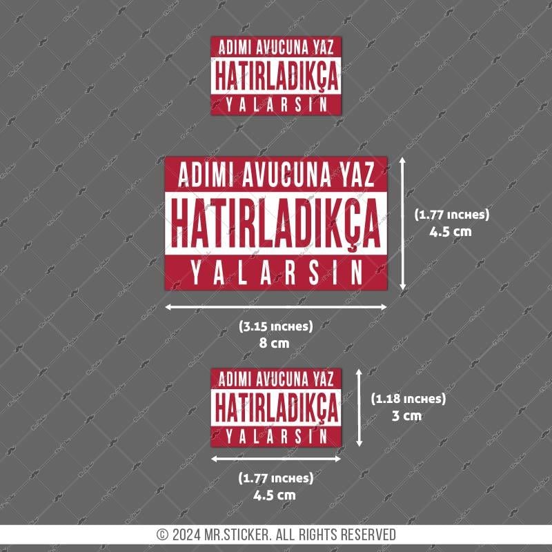 RFHLM197 V2 Adimi Avucuna Yaz Yazili Etiket Seti