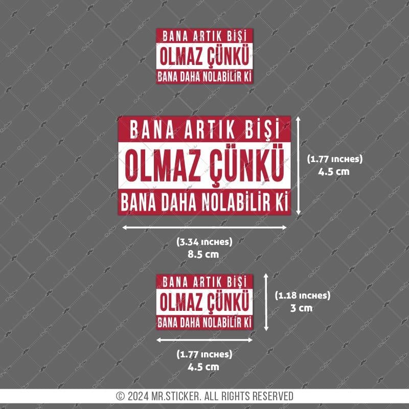 RFHLM199 V2 Bana Bisi Olmaz Yazili Etiket Seti