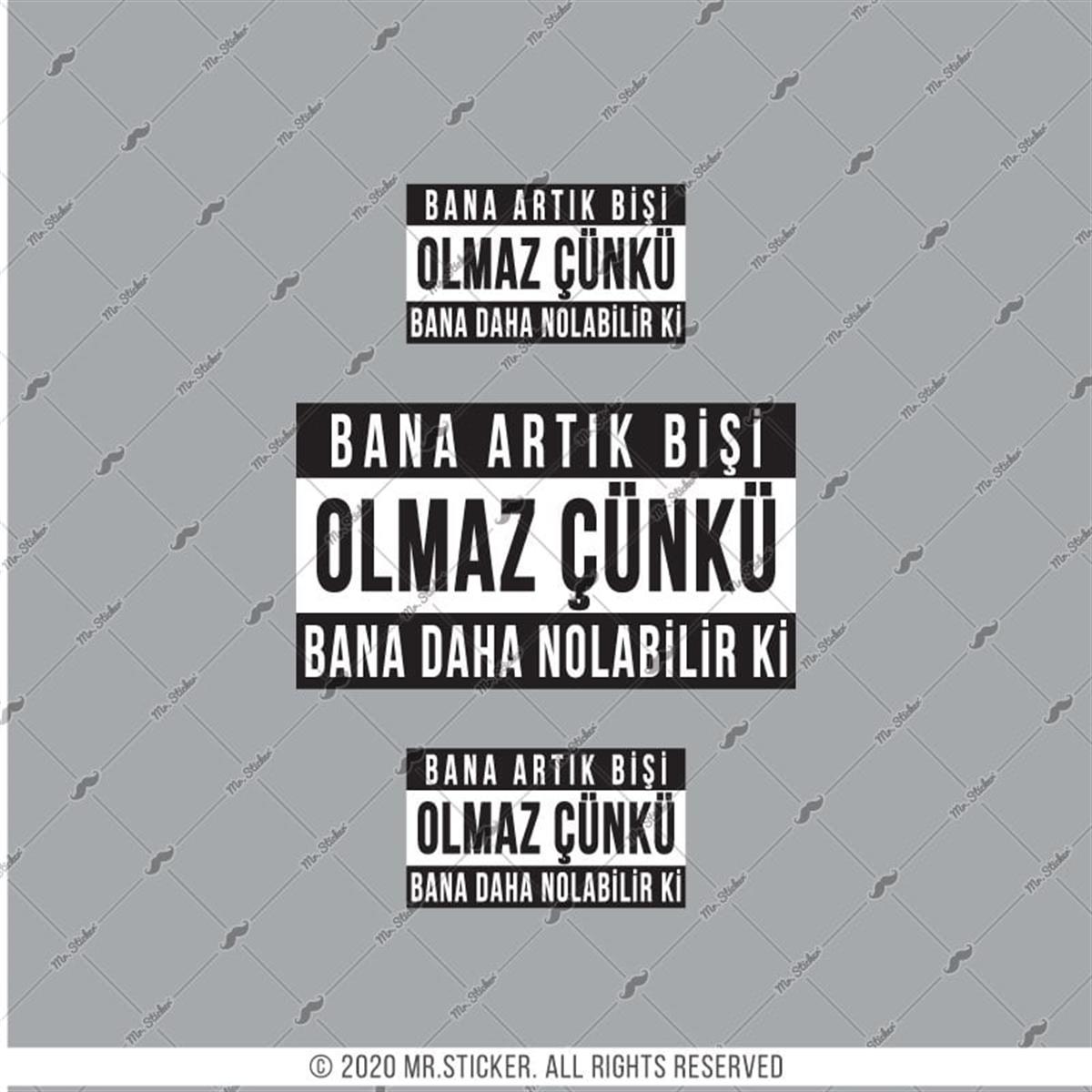 RFHLM199 V2 Bana Bisi Olmaz Yazili Etiket Seti