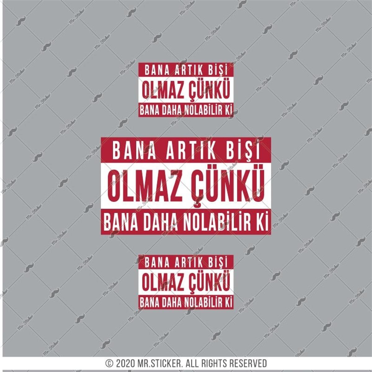 RFHLM199 V2 Bana Bisi Olmaz Yazili Etiket Seti