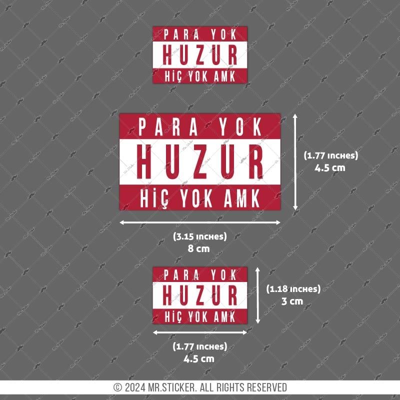 RFHLM204 V2 Para Yok Huzur Yok Yazili Etiket Seti