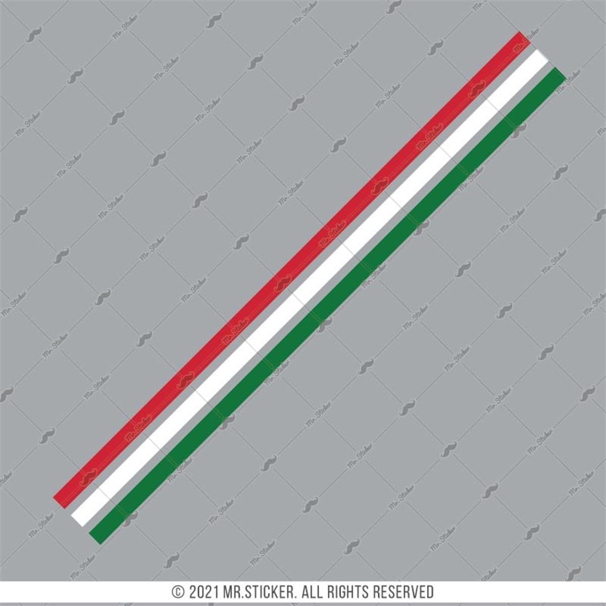 RFHLM224 Yesil Beyaz Kirmizi Renkli Serit Etiketi