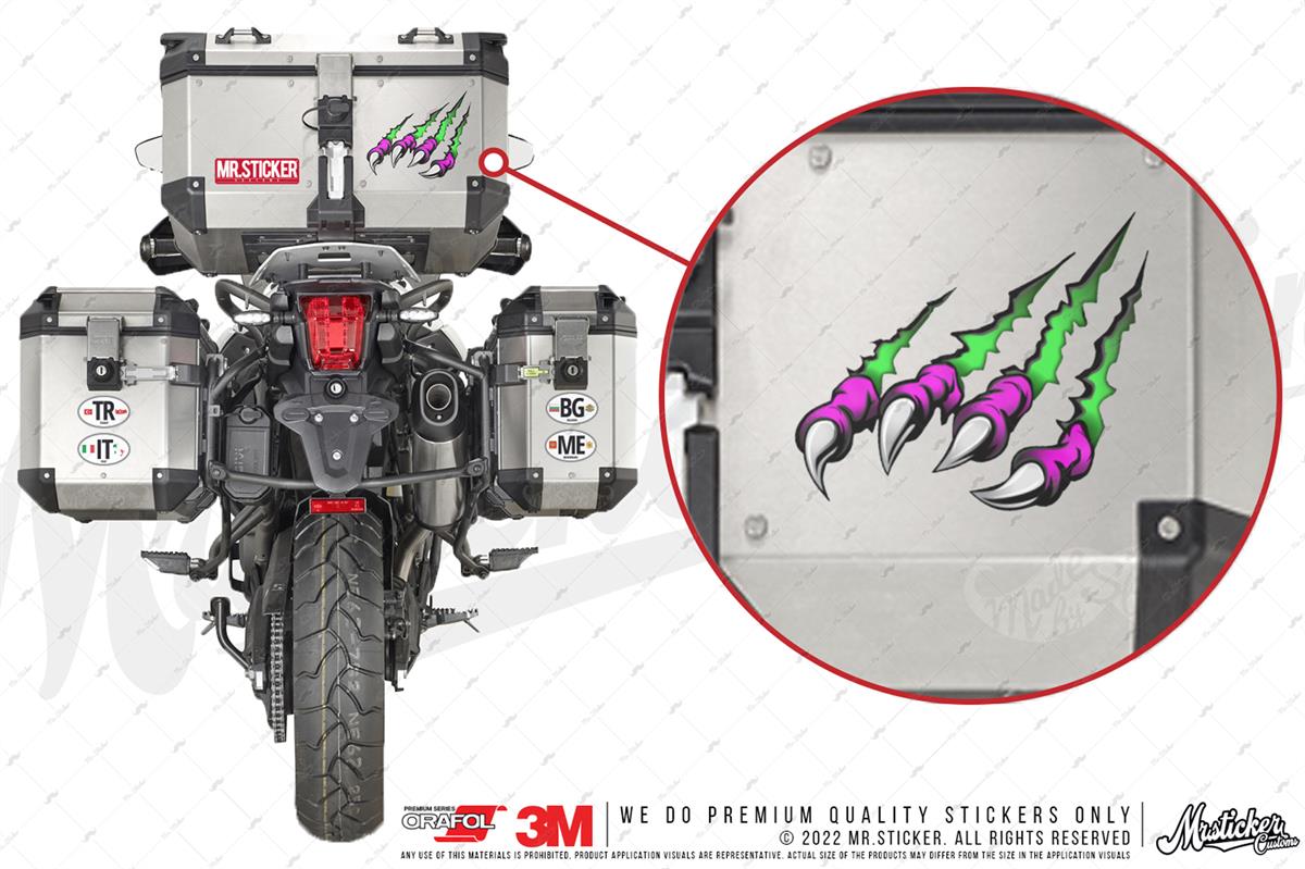 RFHLM234 Reflektif Pence İzi Etiketi Mor Yesil Renk