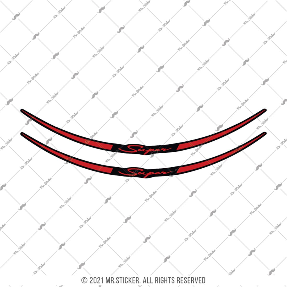 RFHLM236 Renk Secenekli Vespa Uyumlu Reflektif Super Yazili Jant Etiketi Ikili Set