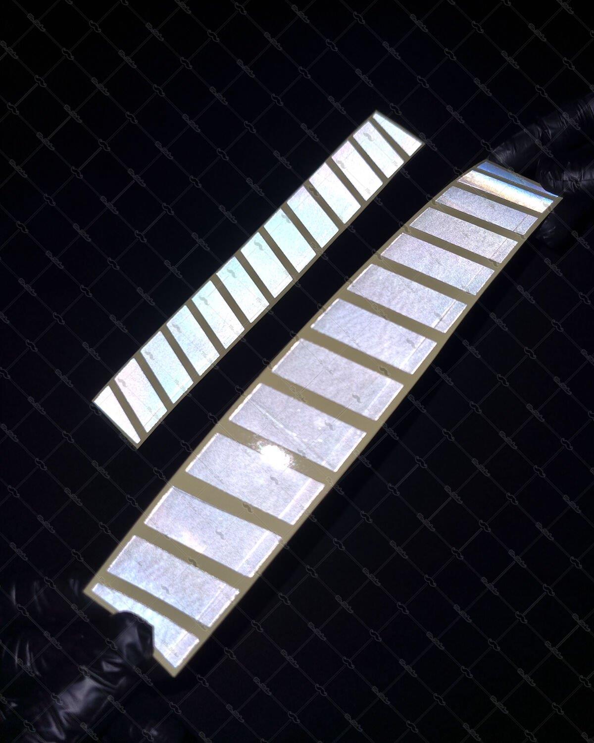 RFHLM252 Ultra Reflektif Kesikli Serit Canta Etiketi Ikili Set