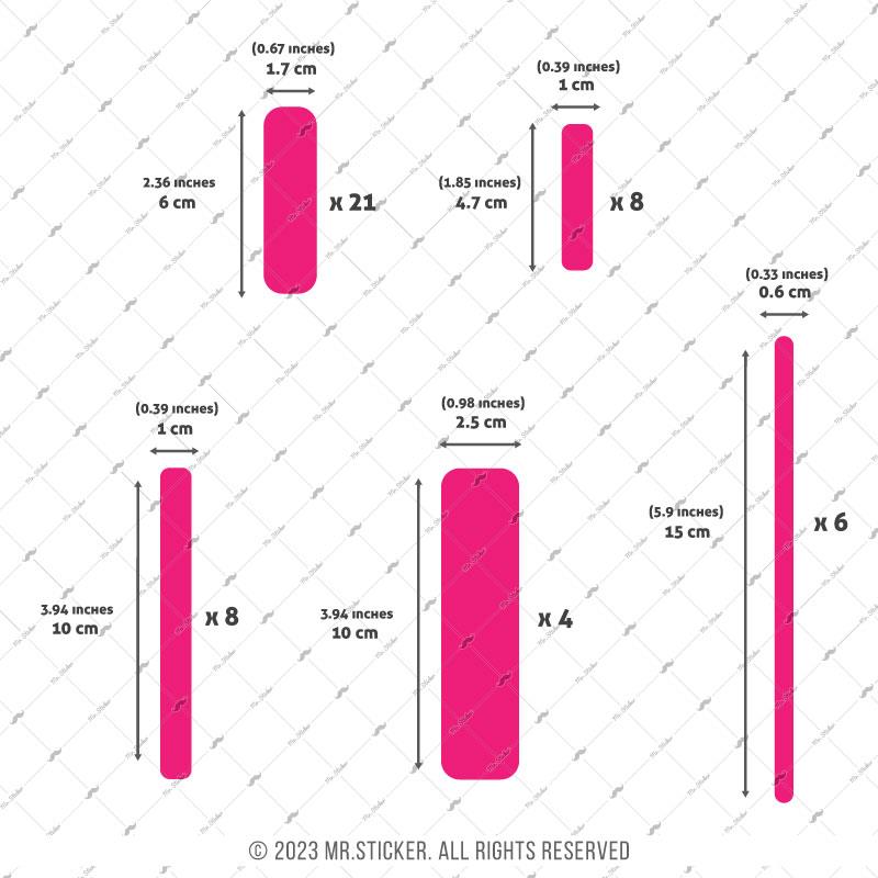 RFHLM269 Reflektif Pembe Şerit Seti 47 Parça