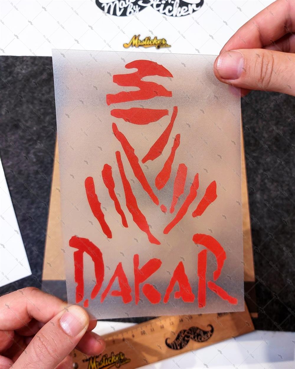 RFHLM56 Reflektif Dakar Etiketi - Kirmizi Renk