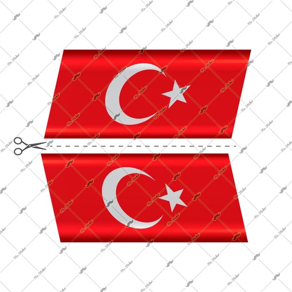 RFHLM64 Reflektif Ay Yildiz Etiketi - Simetrik 2li Set