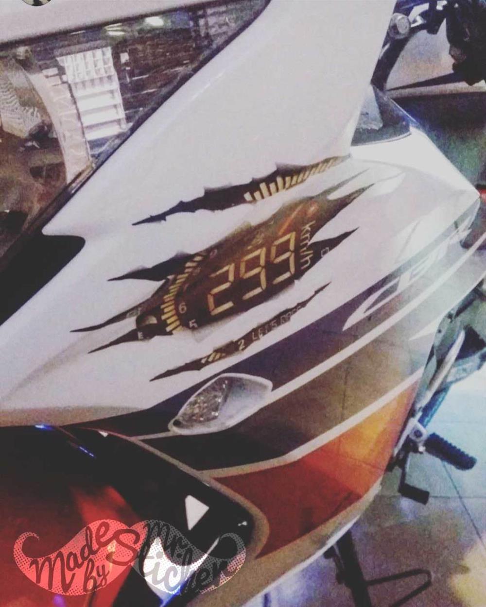 RFHLM76 Yirtik Metal Desenli 299 Km/h Gosterge Etiketi
