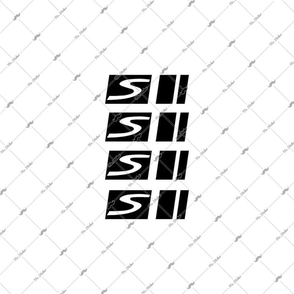 RFHLM82 Vespa Jant Sticker Seti - 4 ad Jant Uzeri Siyah Renk