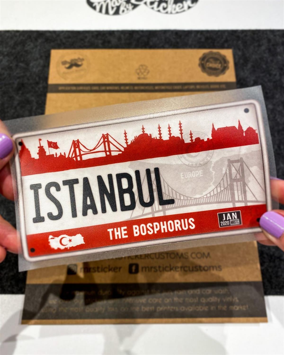 ROU99 Istanbul Hatirasi Plaka Etiketi
