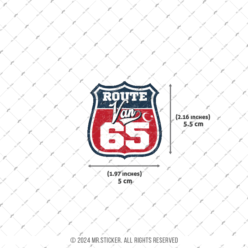 ROUP77 Route Van 65 Etiketi