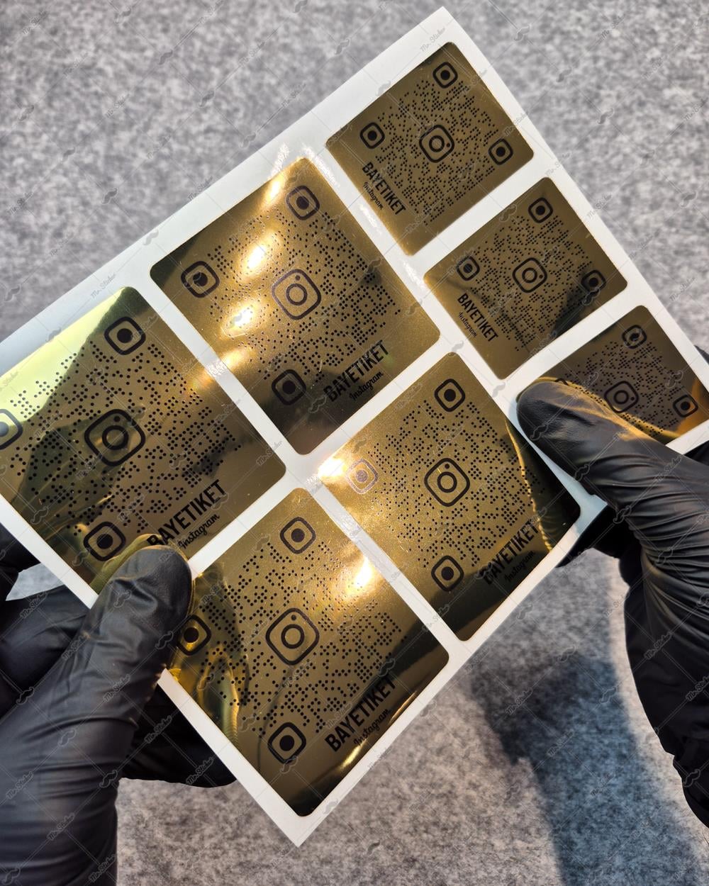 SMINS29 Altın Görünümlü QR Instagram Seti 7 Parça
