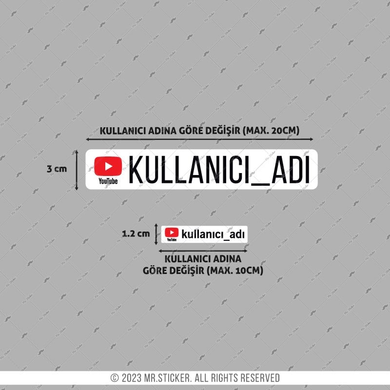SMYTB30 Reflektif Youtube Sticker Seti 6 Parça