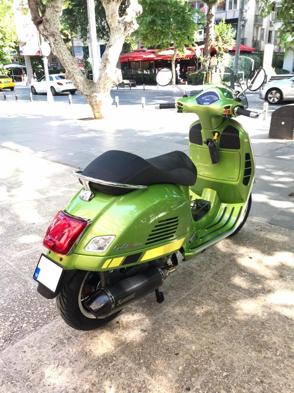 STS10 Mat Sari Siyah Vespa GTS250 GTS300 Yan Cita Sticker Seti