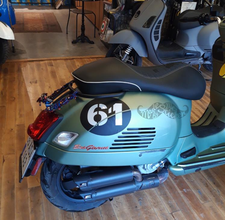 STS14 Vespa Sei Giorni Reflektif Custom Numara Seti
