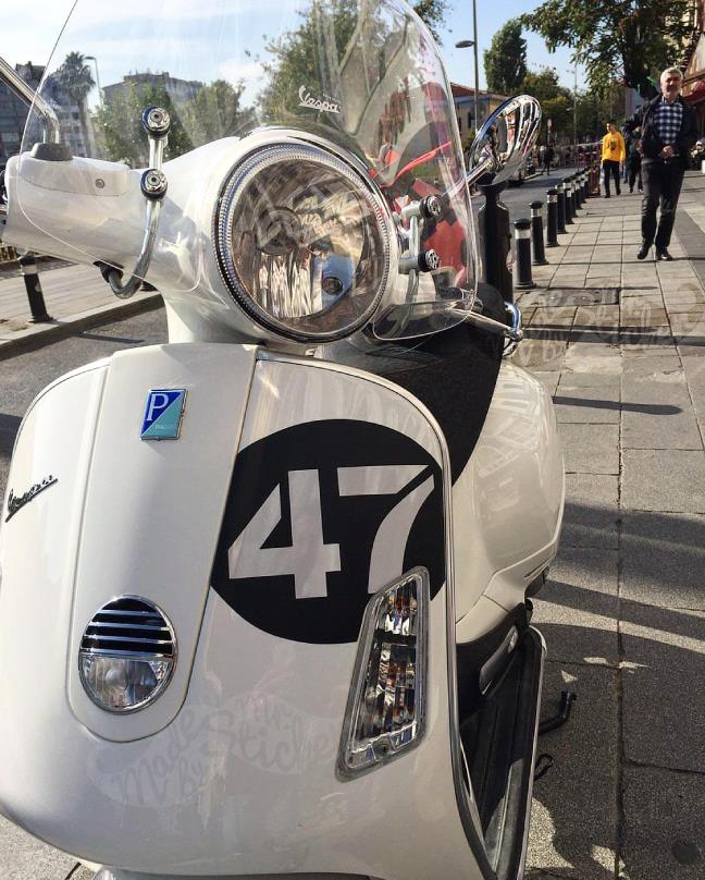 STS14 Vespa Sei Giorni Reflektif Custom Numara Seti
