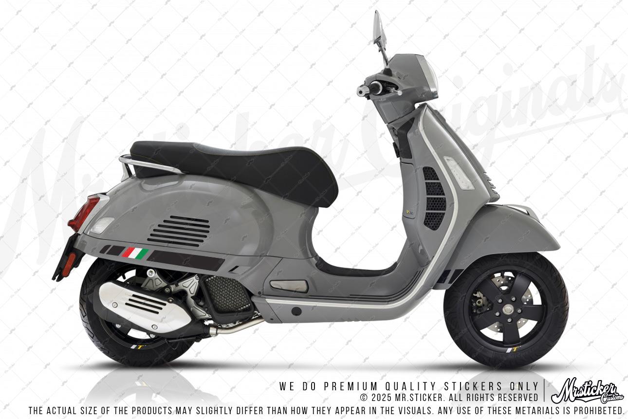 STS17 Italy Ozel Seri - Vespa Super Sticker Seti GT200 GTS250 GTS300 Yan Cita