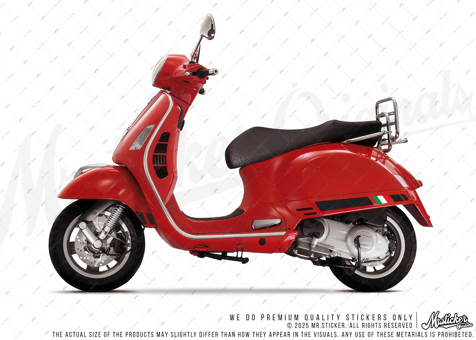 STS17 Italy Ozel Seri - Vespa Super Sticker Seti GT200 GTS250 GTS300 Yan Cita