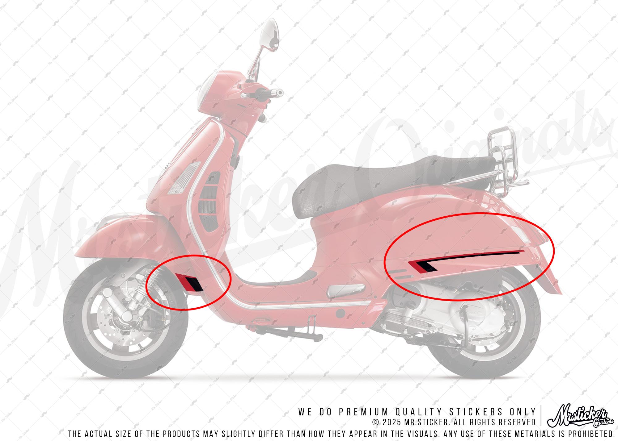 STS39 Vespa Uyumlu Yan Cita Seti Renk Secenekli