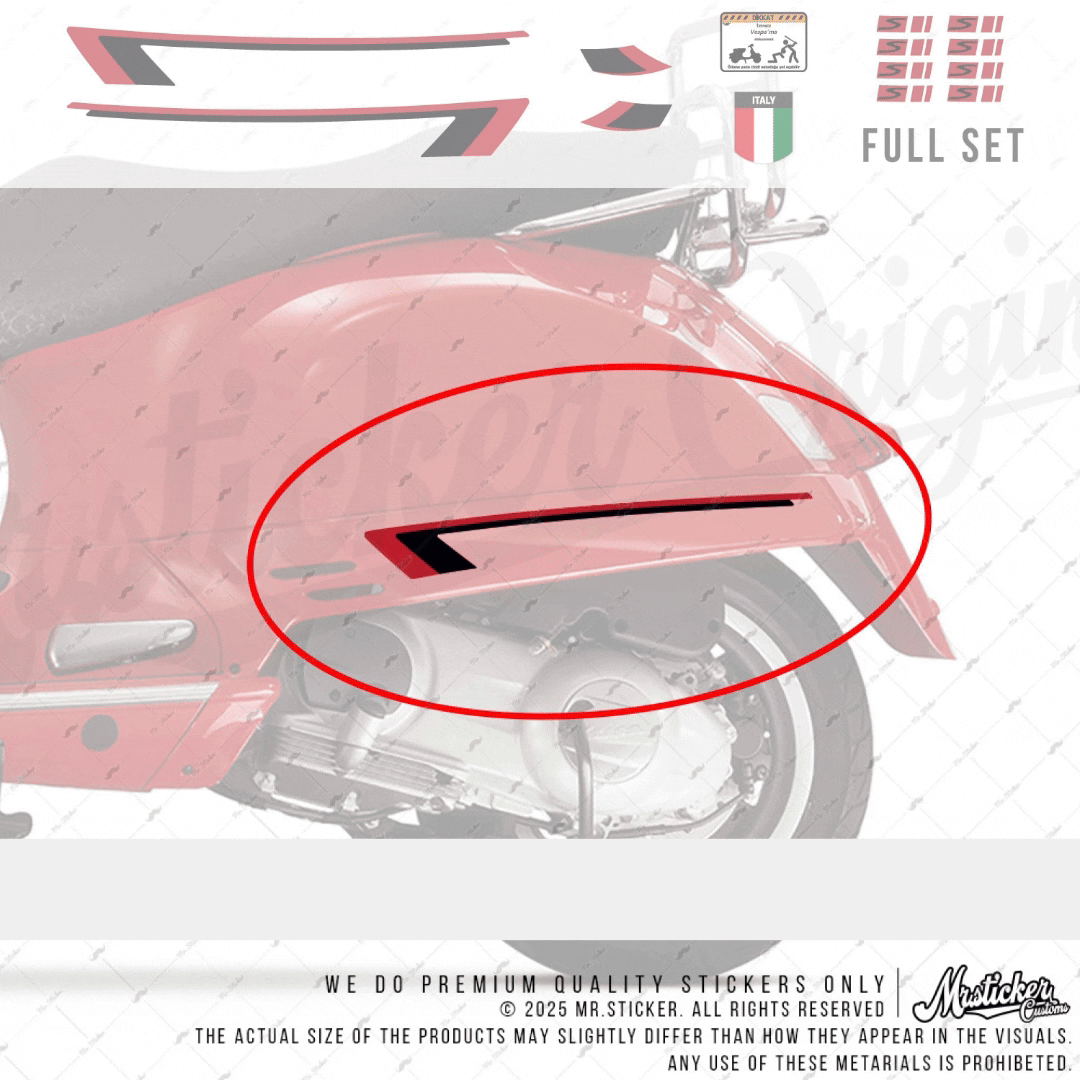 STS39 Vespa Uyumlu Yan Cita Seti Renk Secenekli