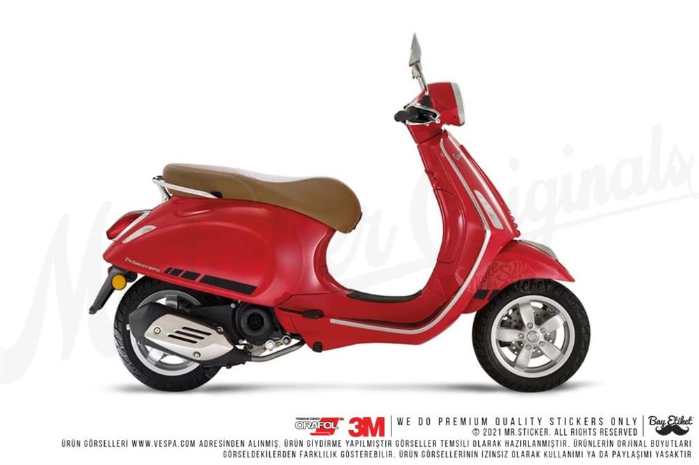 STS41 Vespa Primavera Vespa Sprint Uyumlu Yan Govde Sticker Seti
