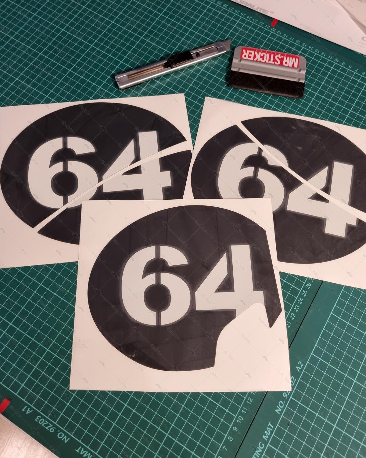 STS44 Vespa Sei Giorni HPE Uyumlu Beyaz Reflektif Numaralı Custom Numara Seti