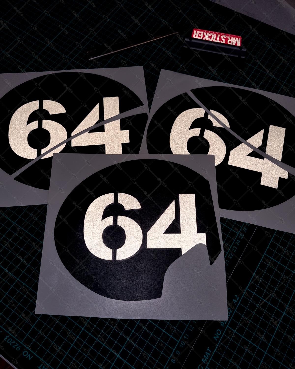 STS44 Vespa Sei Giorni HPE Uyumlu Beyaz Reflektif Numaralı Custom Numara Seti