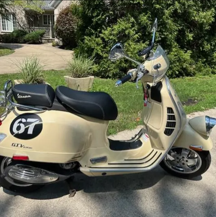 STS44 Vespa Sei Giorni HPE Uyumlu Beyaz Reflektif Numaralı Custom Numara Seti