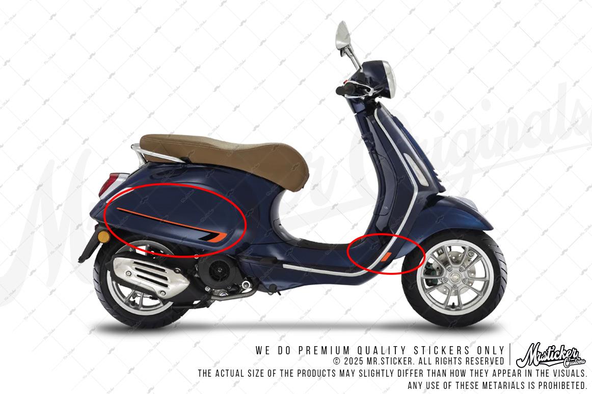 STS47 Vespa Primavera ve Sprint Uyumlu Yan Cita Sticker Seti