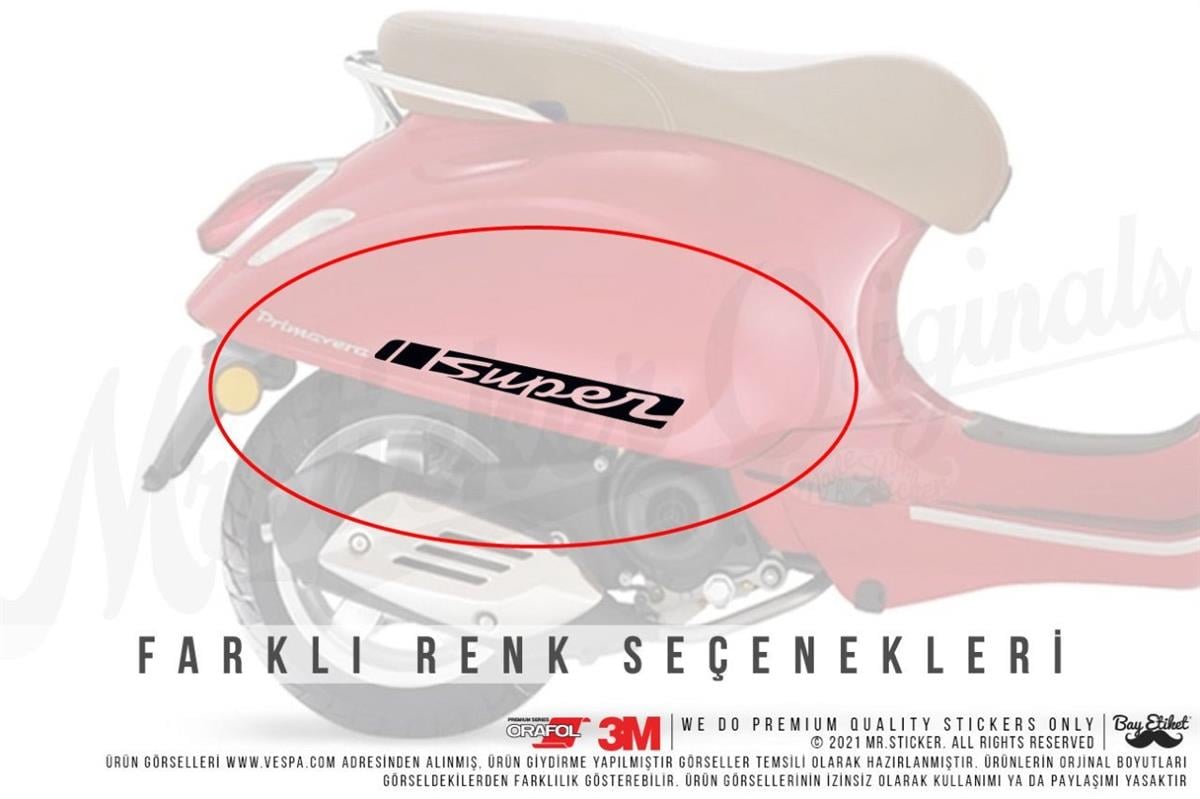 STS48 Vespa Primavera Sprint Uyumlu Yan Cita Sticker Seti