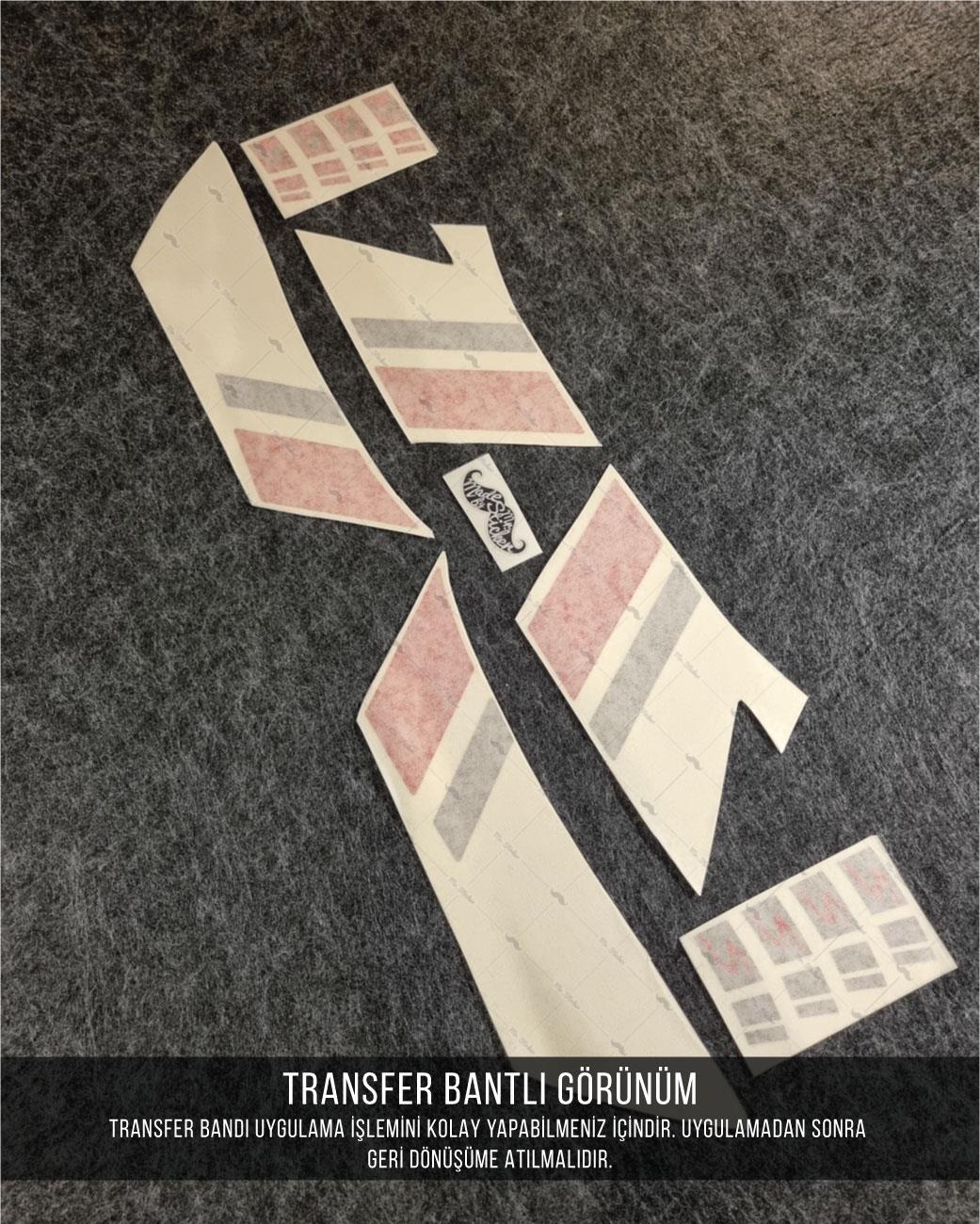 STS68 Reflektif Vespa GTS Super Tech Uyumlu Yan Çita Seti
