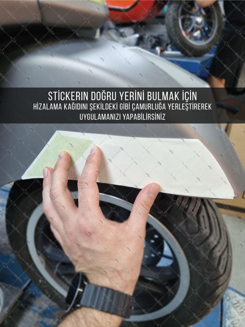 STS68 Reflektif Vespa GTS Super Tech Uyumlu Yan Çita Seti