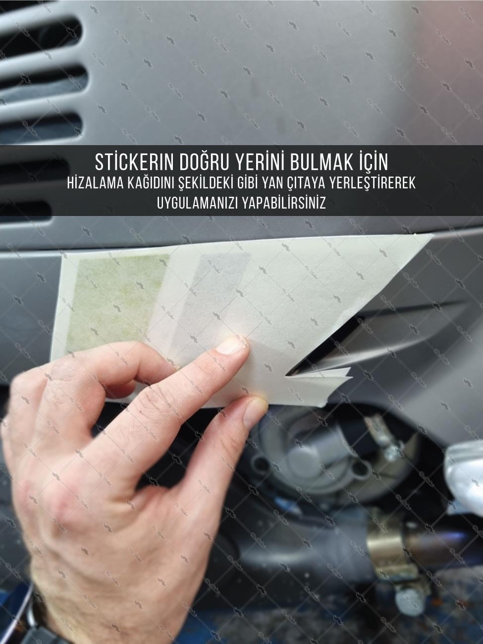 STS68 Reflektif Vespa GTS Super Tech Uyumlu Yan Çita Seti