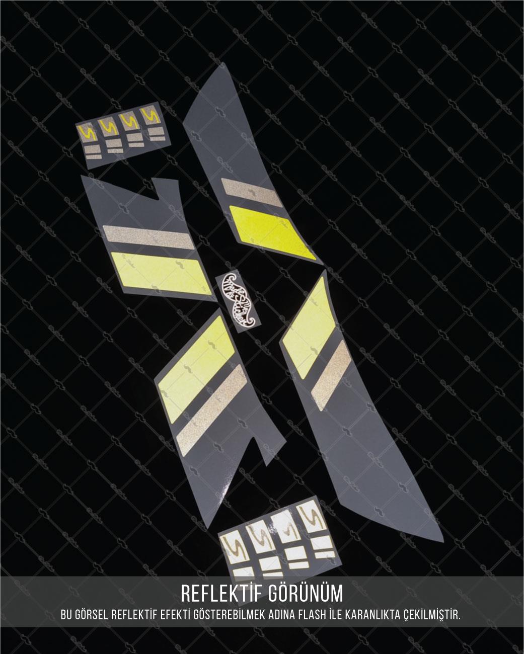 STS68 Reflektif Vespa GTS Super Tech Uyumlu Yan Çita Seti