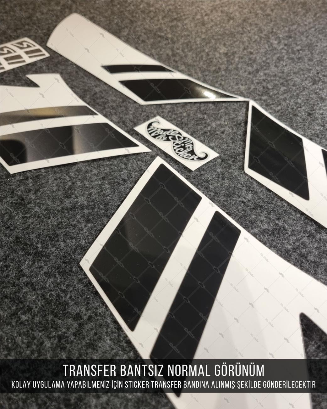 STS68 Reflektif Vespa GTS Super Tech Uyumlu Yan Çita Seti