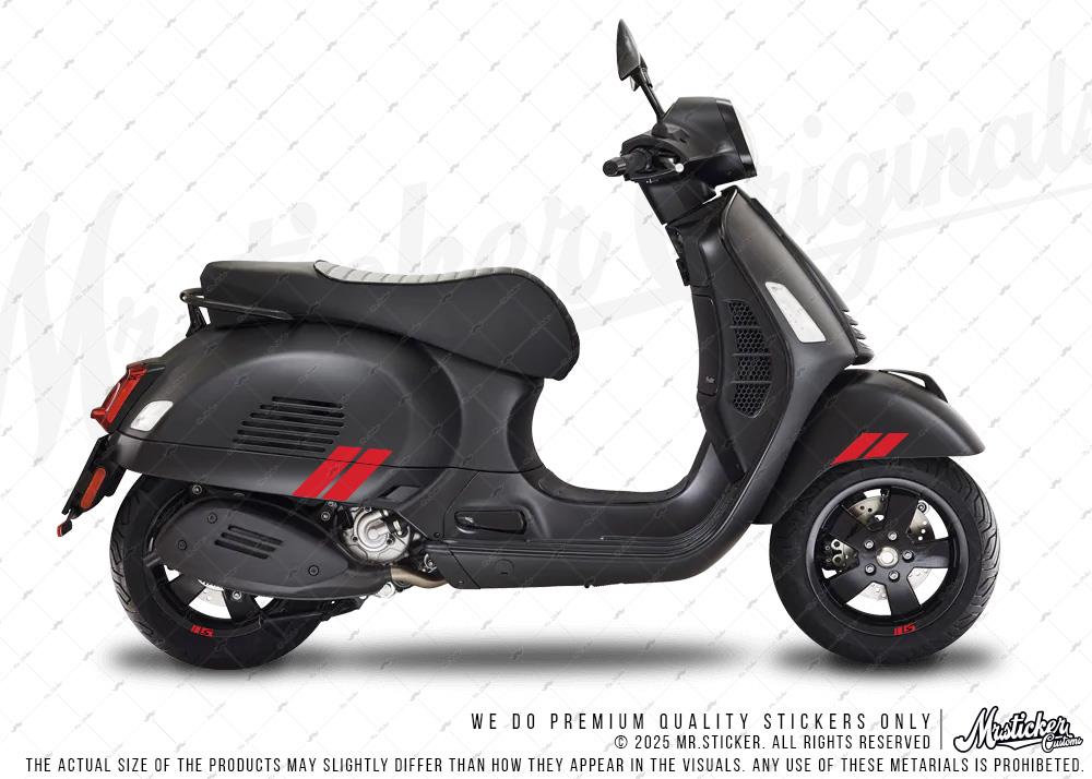 STS72 Reflektif Vespa GTS250/300 Uyumlu Yan Çita Seti