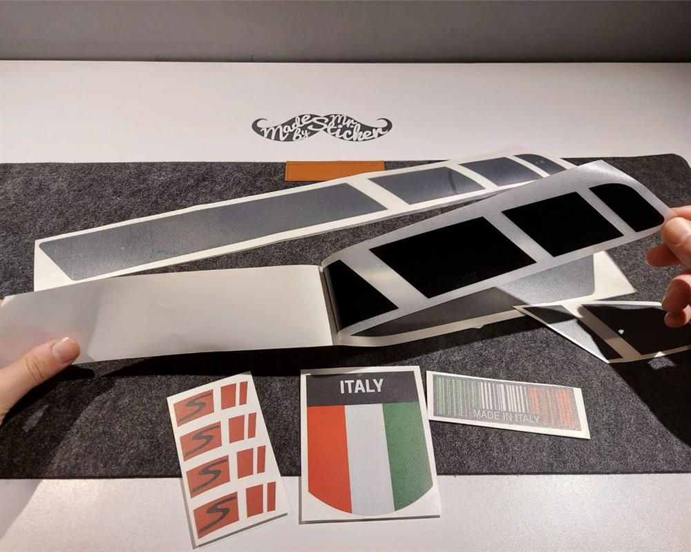 STS8 Mat Siyah Vespa GTS250 GTS300 Yan Cita Sticker Seti