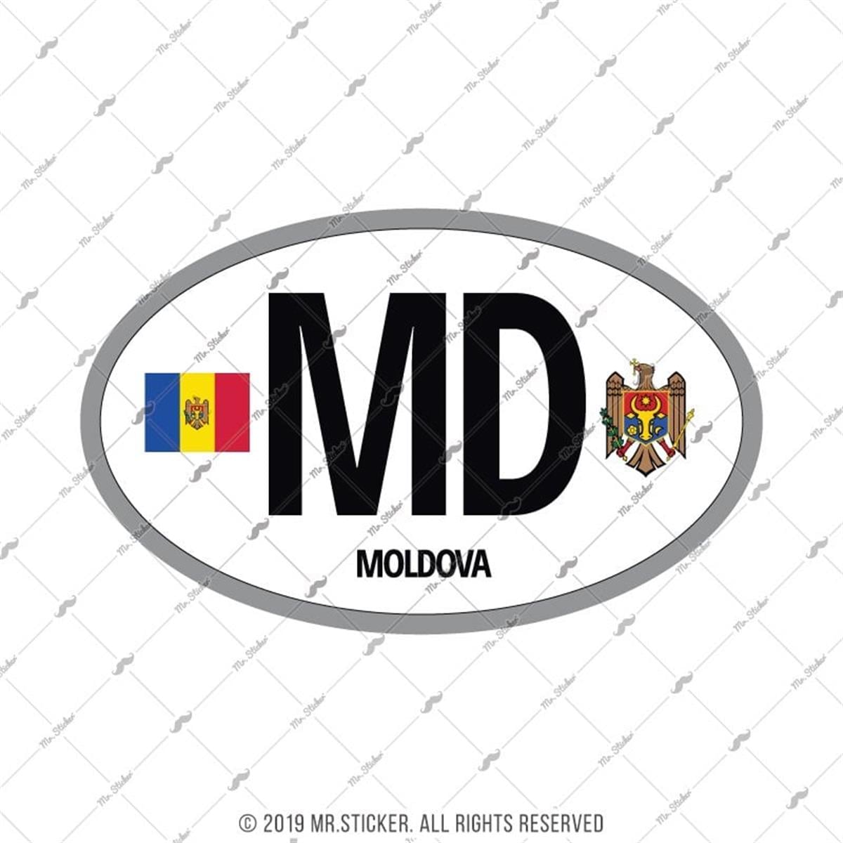 ULK26 Moldovya (MD) Reflektif Ulke Etiketi
