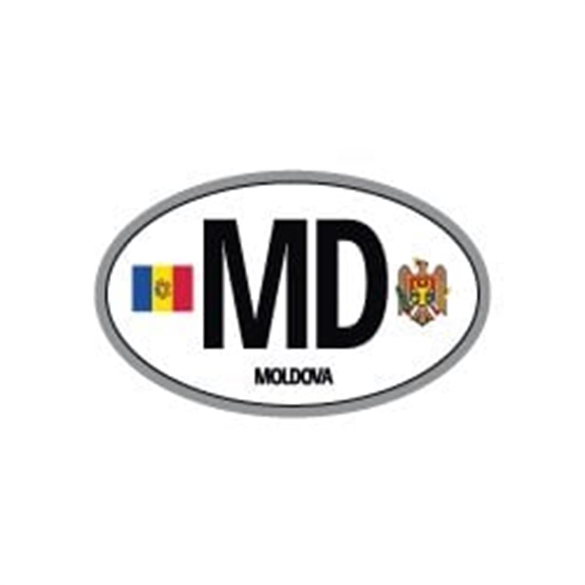 ULK26 Moldovya (MD) Reflektif Ulke Etiketi